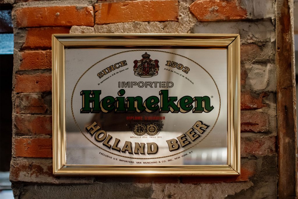 Heineken beer sign